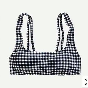 J.Crew Gingham Scoop Bikini Top